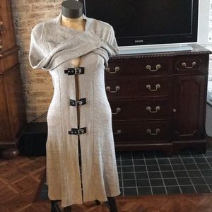 Noelle Grey heather Duster with buckles